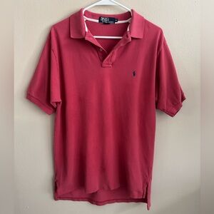 Ralph Lauren Men's Polo Shirt in Rich Red Classic Pony Logo